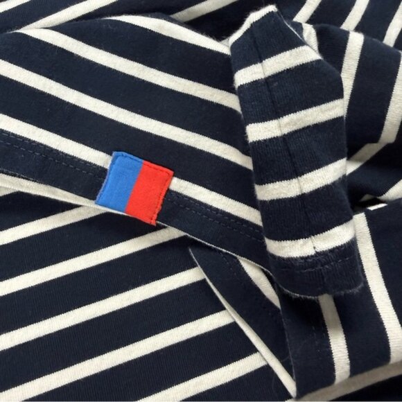 Kule Striped Navy White 3/4 Sleeve Tee 100% Cotton Size XXL - Picture 6 of 7